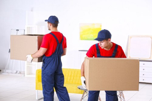 Removal team planning a move in Harrow on the Hill near local residential properties