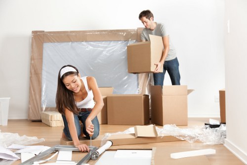 Removal team preparing a local house move in Harrow on the Hill