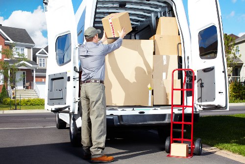 Local movers managing access and parking challenges on a Harrow on the Hill street