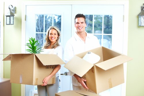 Loading furniture and boxes for a small move in Harrow on the Hill