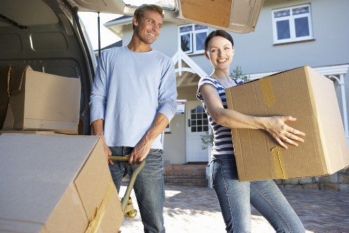 Removal van loading furniture for a Harrow on the Hill move